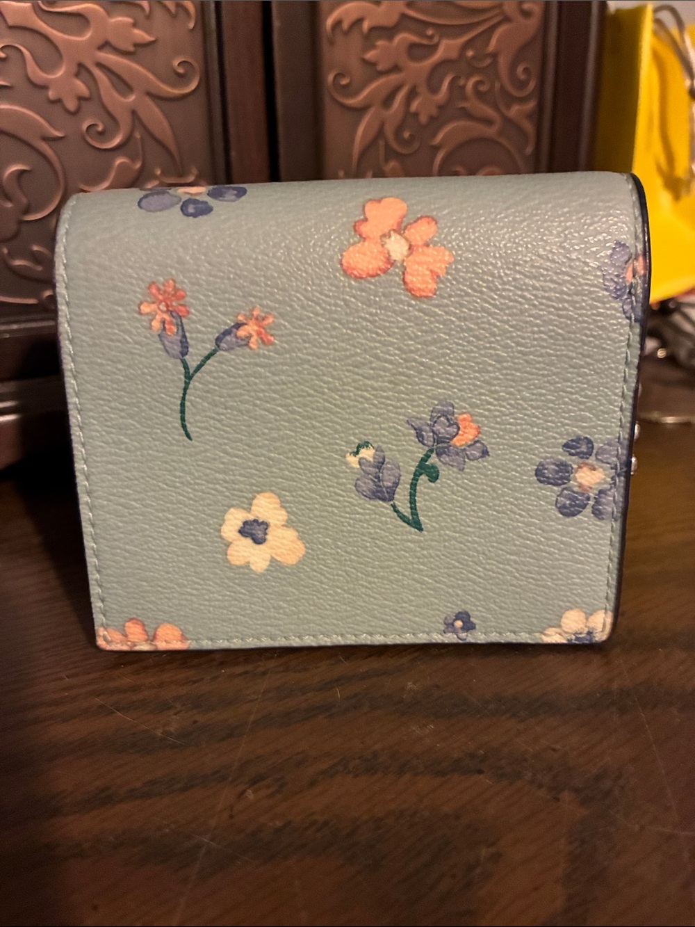 Coach Light Blue Floral wallet - Picture 3 of 8